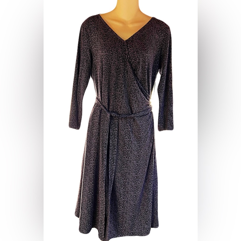 Talbots Purple and Black Dress